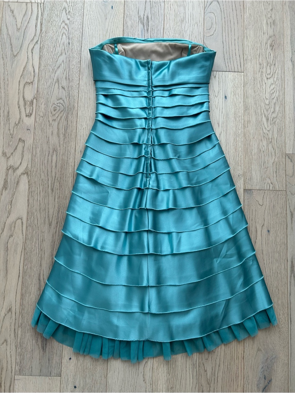 BCBGMaxAzria Teal Strapless Dress - Picture 2 of 7